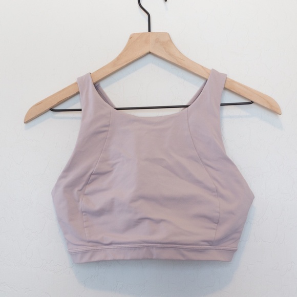 Lululemon Free To Be Serene Bra *High Neck Heathered Powdered Mauve - Picture 3 of 7